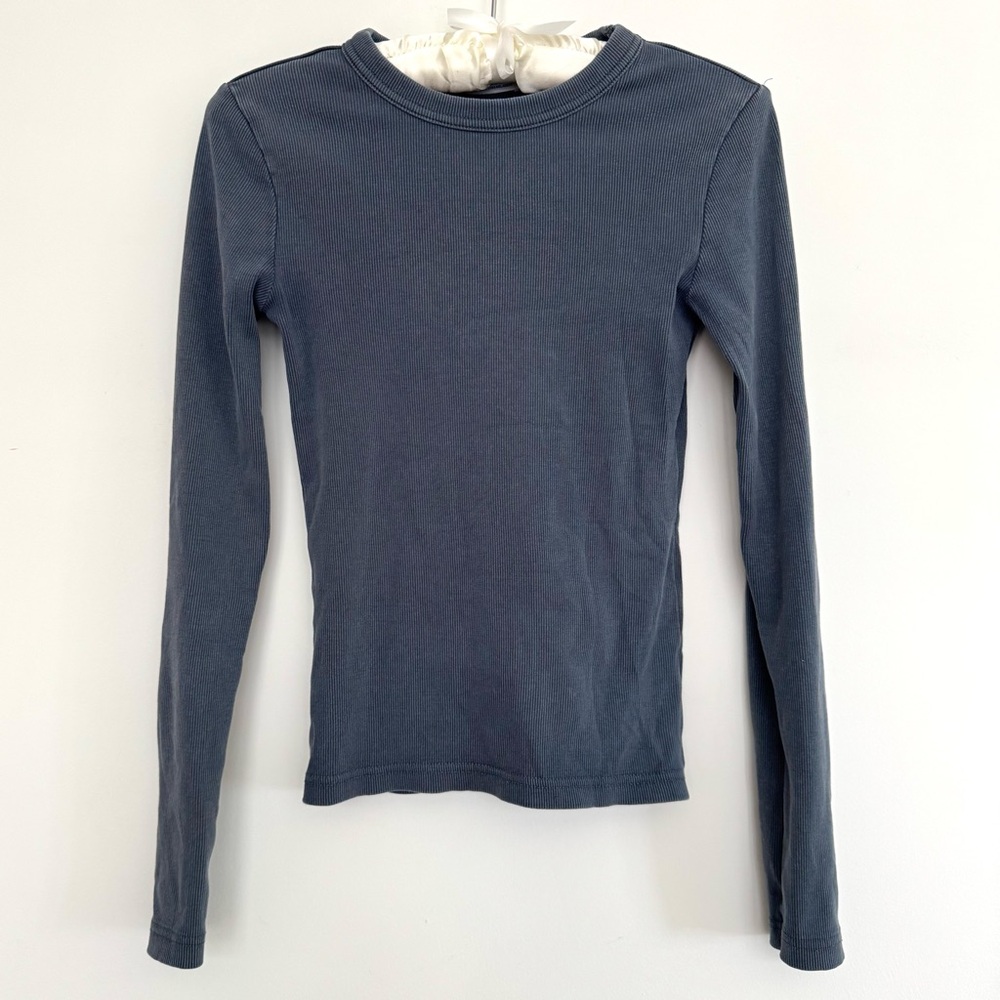 Blue Long Sleeve Top